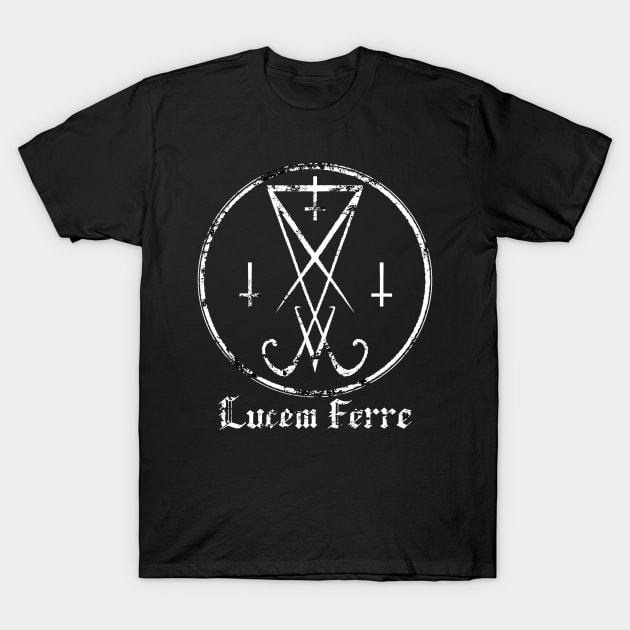 Lucifer - Seal of Satan, Devil, Dark Art, Lucem Ferre Sticker T-Shirt by SSINAMOON COVEN